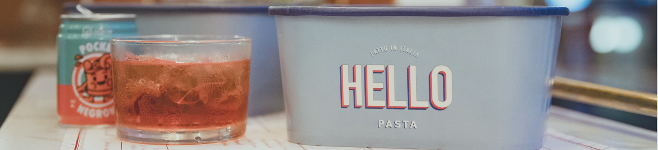 Billede af menuen fra Hello Pasta