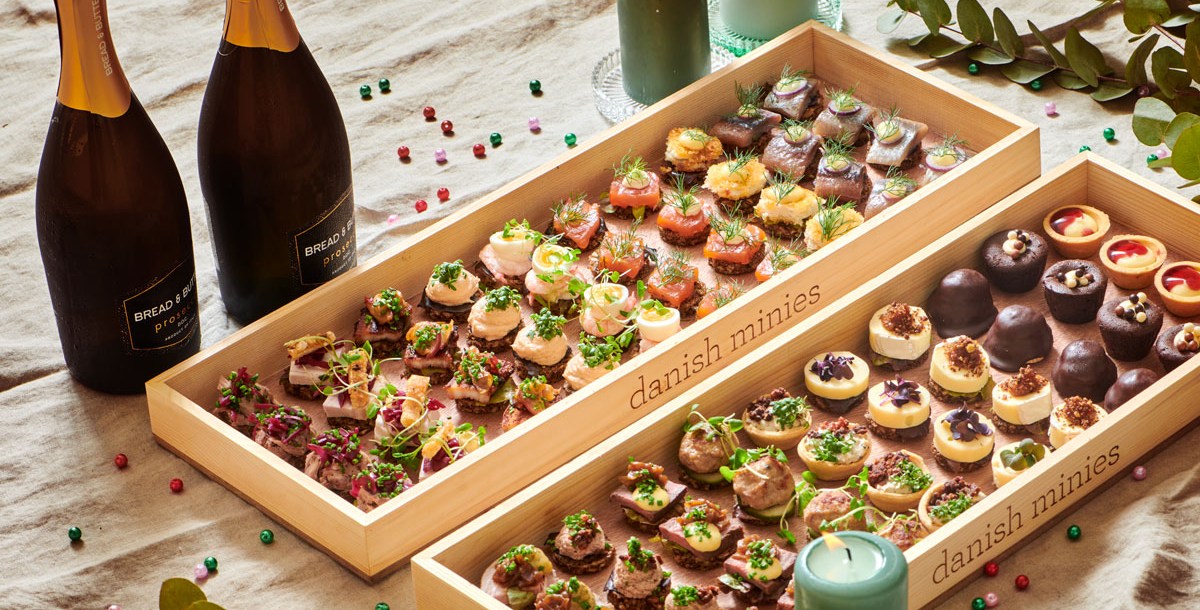 Billede af menuen fra Danish Minies julefrokost