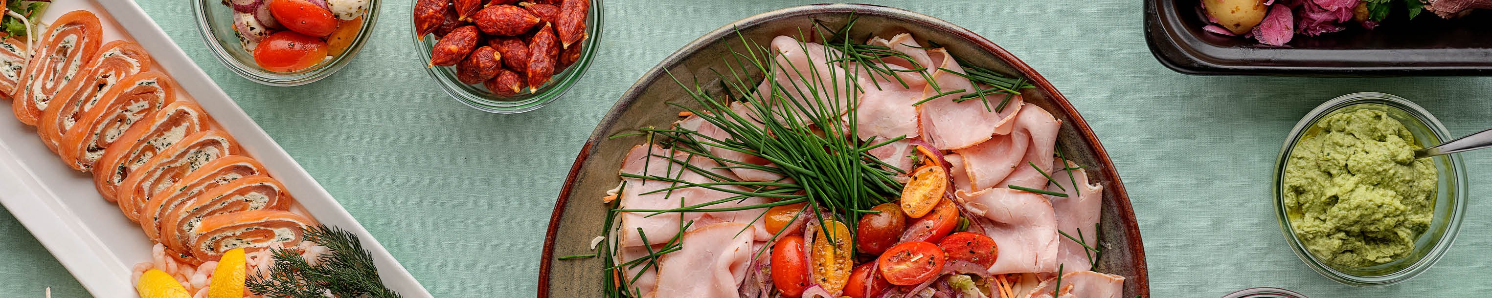 Billede af menuen fra Corporate Cooking julefrokost