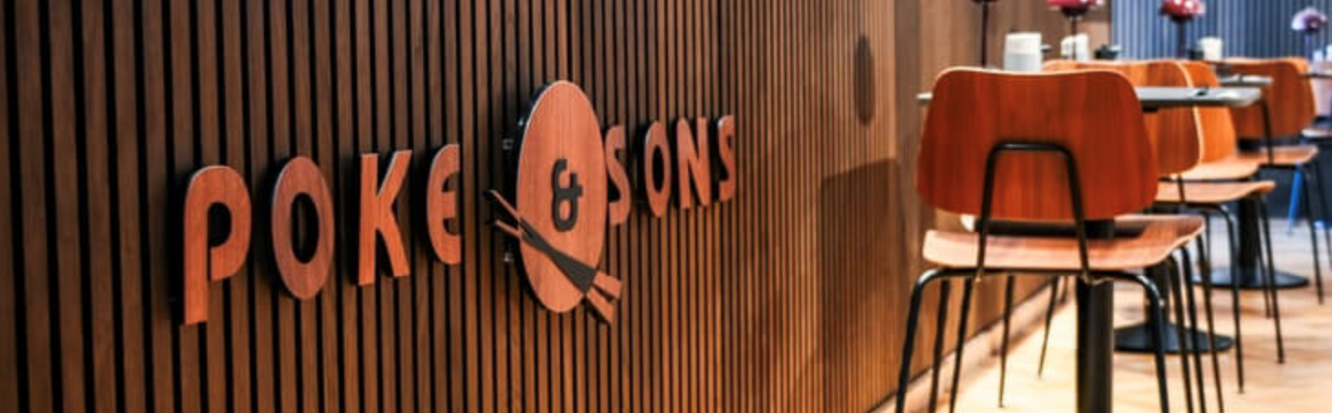 Billede af menuen fra Poke & Sons