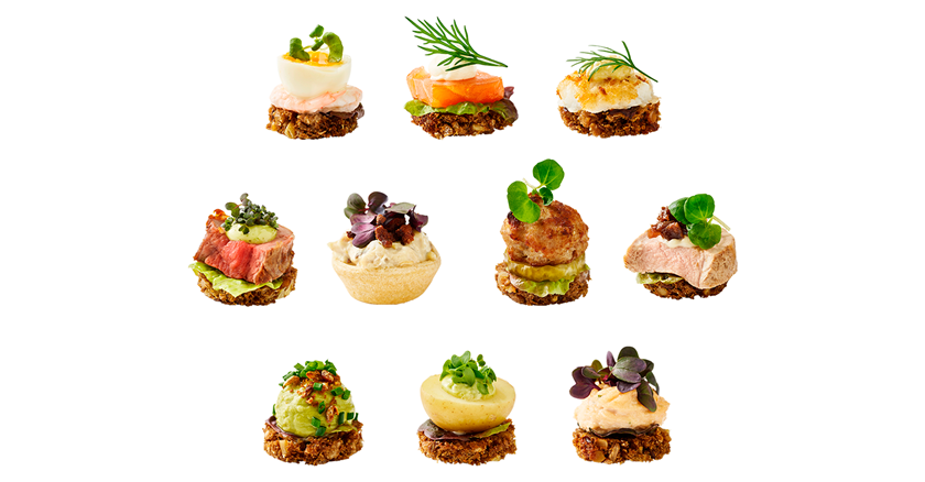 Stor Receptionsmenu (10 stk.)