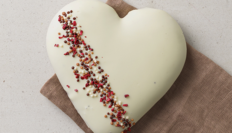 Honninghjerte m. hvid chokolade