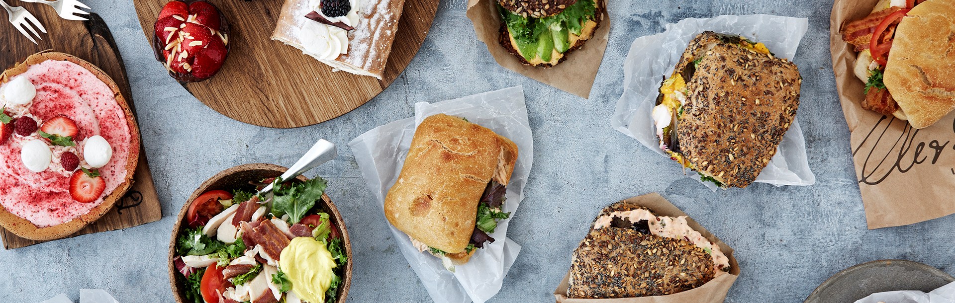 Billede af menuen fra Lagkagehuset