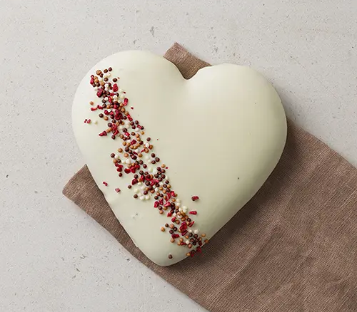 Honninghjerte m. hvid chokolade