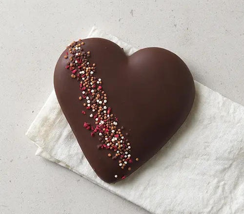 Honninghjerte m. mørk chokolade