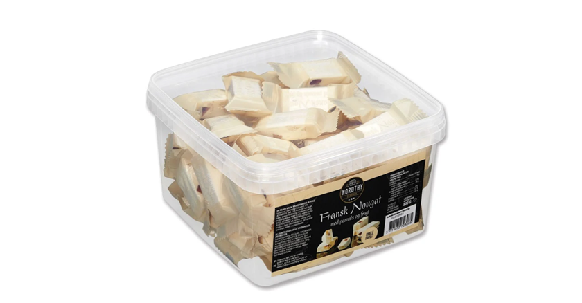 Fransk Nougat med peanuts og frugt