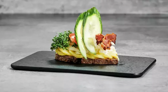 Kartoffel med mayo og bacon