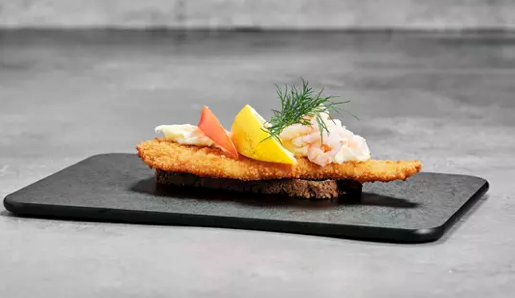 Rødspættefilet med rejer