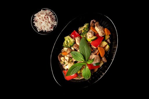 Kylling stegt i spicy østerssaÎ