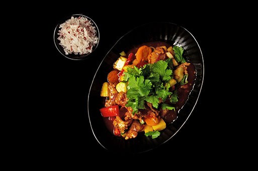 Kyllingebryst Tempura i sur og sød saÎ