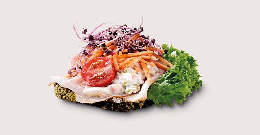 21. Røget skinke med italiensk salat