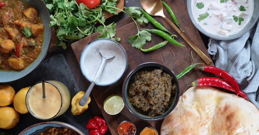 Delevenlig menu bestående af 7 elementer